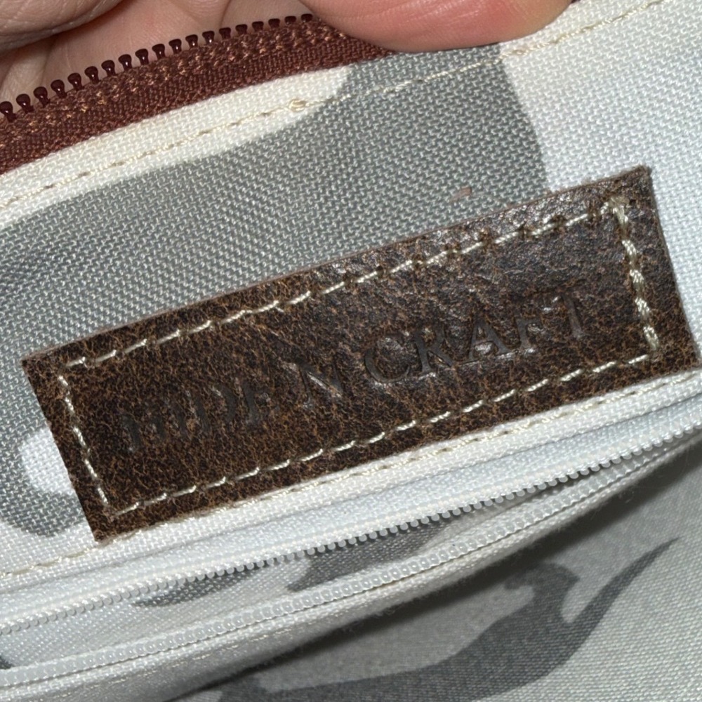 Hidden‎ Craft Brown Leather Crossbody Zipper Pockets Adjustable Strap - Picture 3 of 6